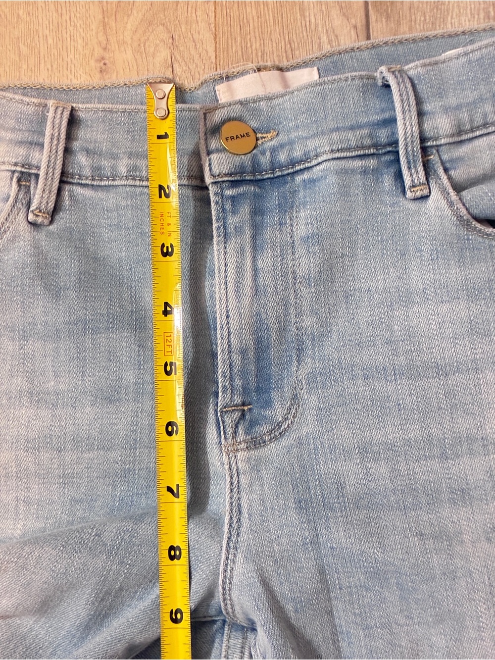 FRAME Le Garçon 29 Light Wash Boyfriend Jeans Mid Rise Denim - Picture 7 of 9